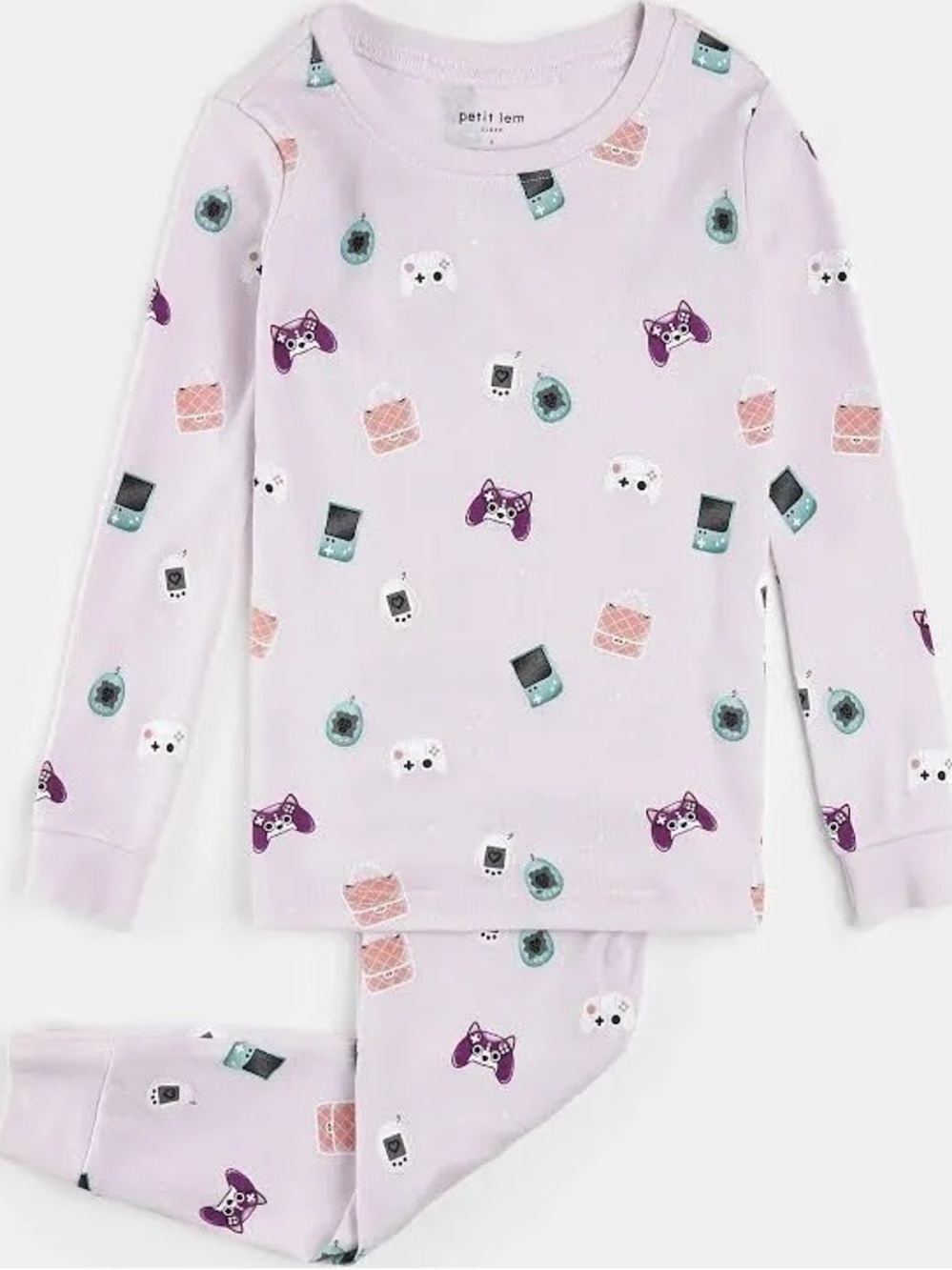 PETIT LEM Kids Video Games Print Pajama Set